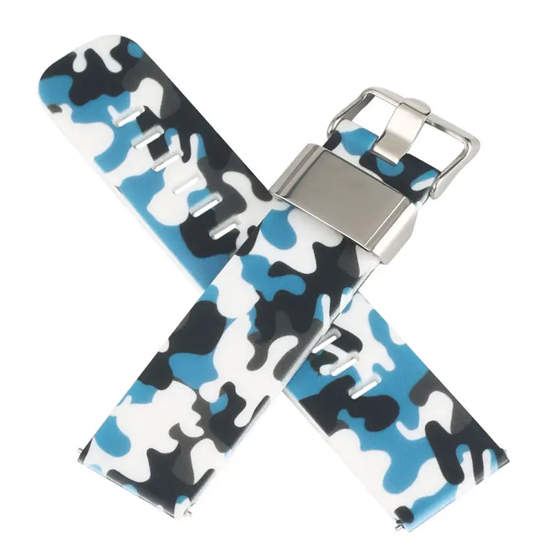 Силиконовый Камуфляжный серый сменный ремешок с регулируемой пряжкой в наличии