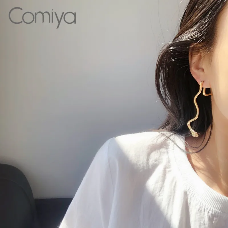 Comiya индийские висячие серьги золотого цвета из цинкового сплава Длинные