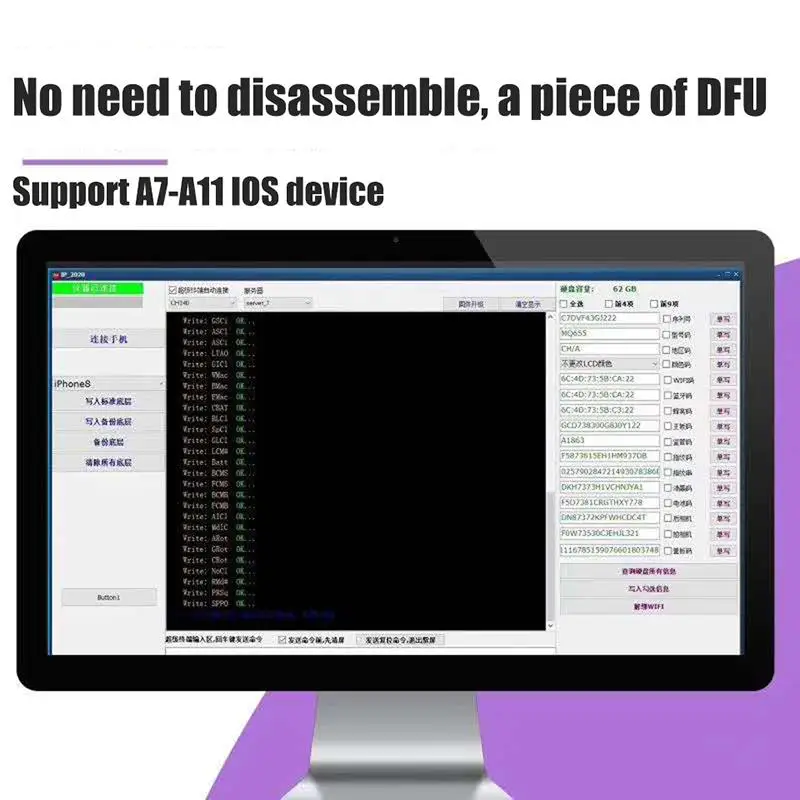 iBox No Disassembly Required HDD Reading Writing Change Serial Number for IPHONE A7 A8 A9 A10 A11 IPAD Programming Same DFU BOX |