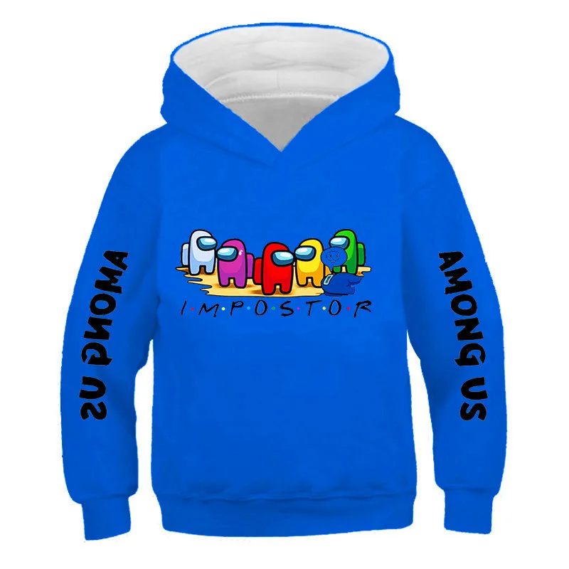 

100% Cotton Kids Among Us Sweatshirt Children Clothes Hoodies Boys Girls Long Sleeve Pullover 4 5 6 7 8-14 Years Child Clothing