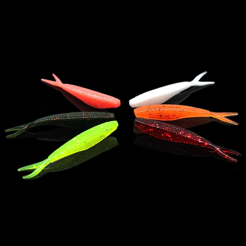 

10 шт./лот 6 см, 1,5 г, мягкие приманки Easy Shiner, воблеры для рыбной ловли, приманка для рыбной ловли, силиконовая приманка, двухцветная искусственн...