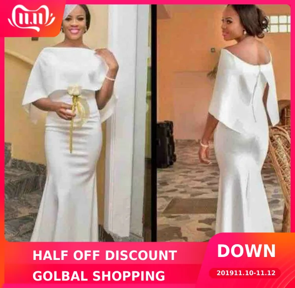 Длинные элегантные платья подружки невесты с юбкой годе 2019 накидка горничная