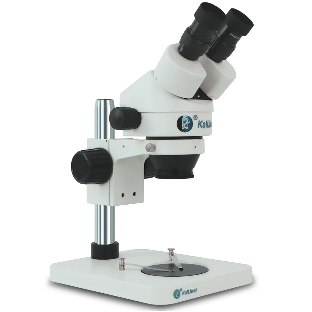 

Kailiwei Binocular Stereo Microscope Mobile Phone Repair 7-45 Times Continuous Zoom Magnifying Glass With Adjustable LED Light