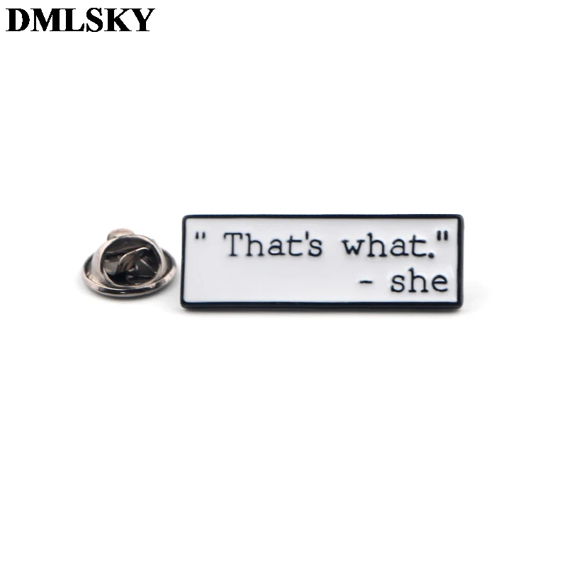 DMLSKY офис ТВ шоу Дуайт Шрут Металлические Булавки эмалевые Броши для женщин
