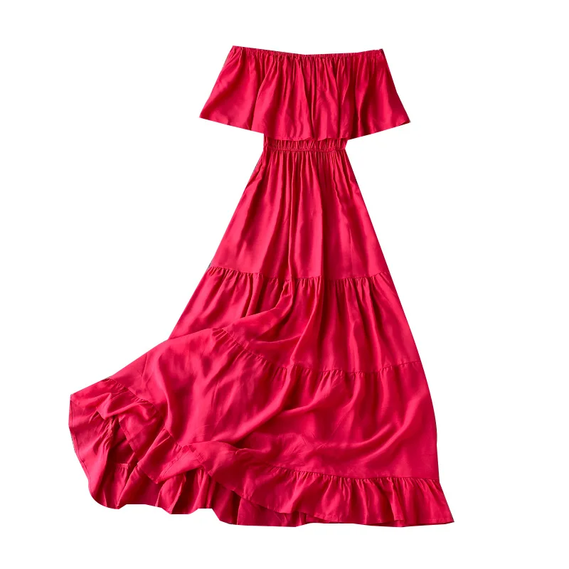 Желтое пляжное женское 2019 Новое Сексуальное Тонкое длинное праздничное платье