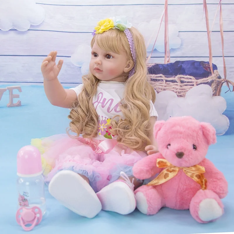 

60 см мягкие силиконовые Reborn Baby Doll игрушки для детей игровой домик Игрушки для малышей и детей постарше моделирование милые куклы для девоче...
