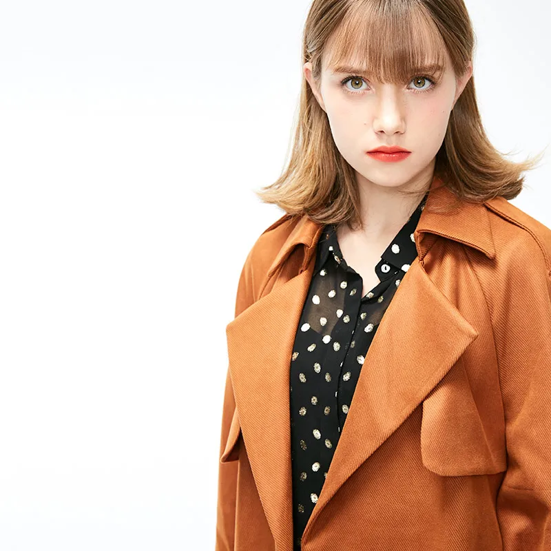 Vero Moda женский OL Стиль Минималистский средней длины саржа Тренч | 319109501