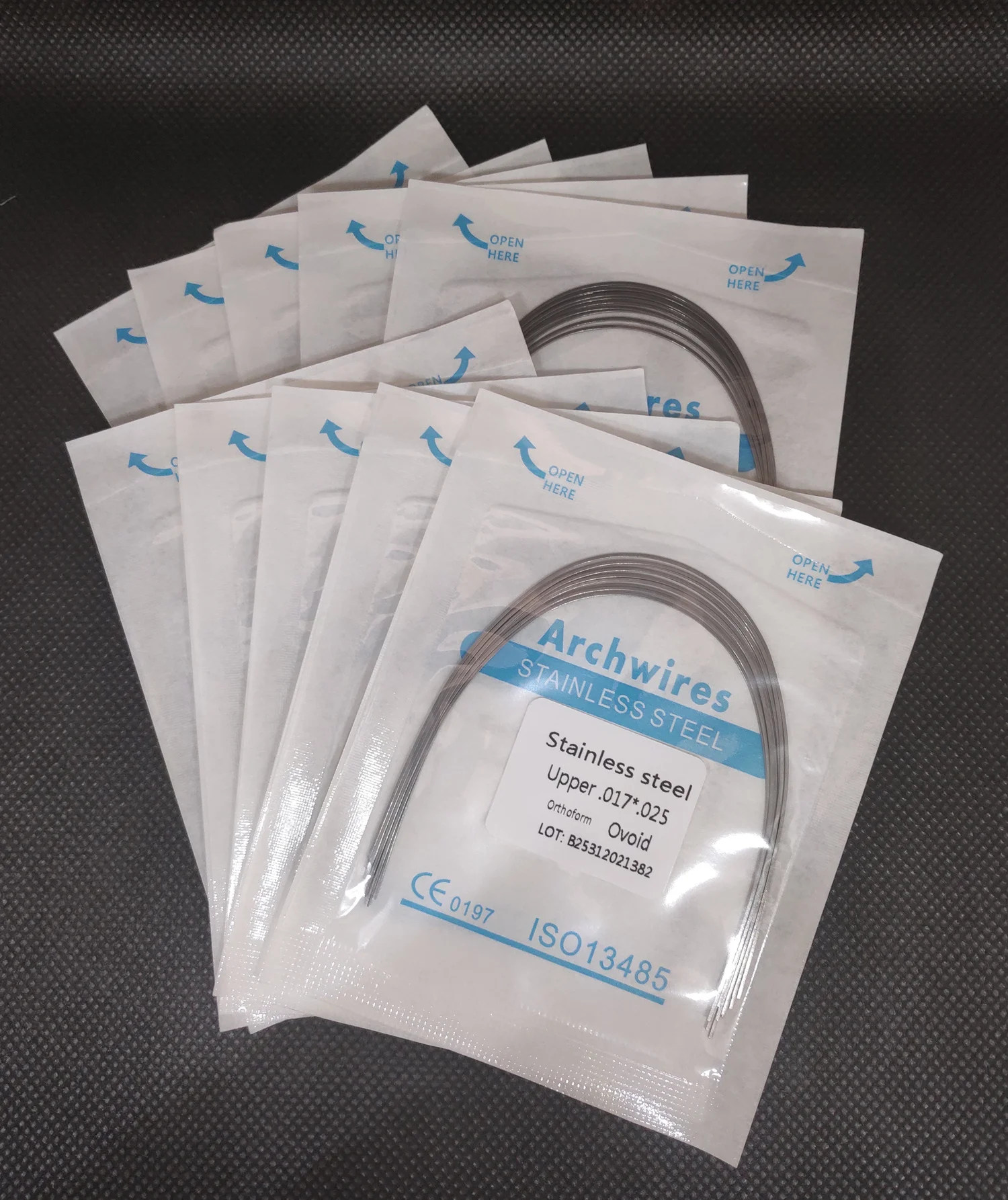 

1 Packs 10 Pcs Stainless Steel Rectangular Arch Wire Ovoid Form Dental Orthodontics