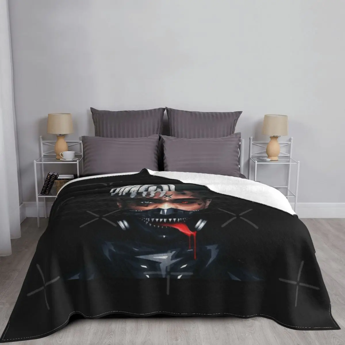 Xxxtentacion-Manta a cuadros para cama, funda doble para sof&aacute;, toalla de playa de lujo-5
