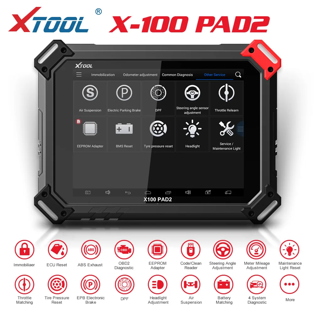 XTOOL X 100 PAD2 эксперт по специальным функциям для 4 го и 5 IMMO X100 PIN считыватель кодов