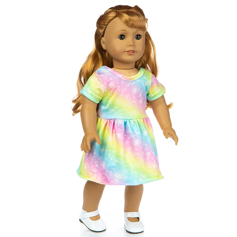 Fit 18 inch Born New Baby American 43cm girlDoll Clothes Accessories Star Skirt Ocean Flamingo Suit For Birthday Gift | Игрушки и хобби