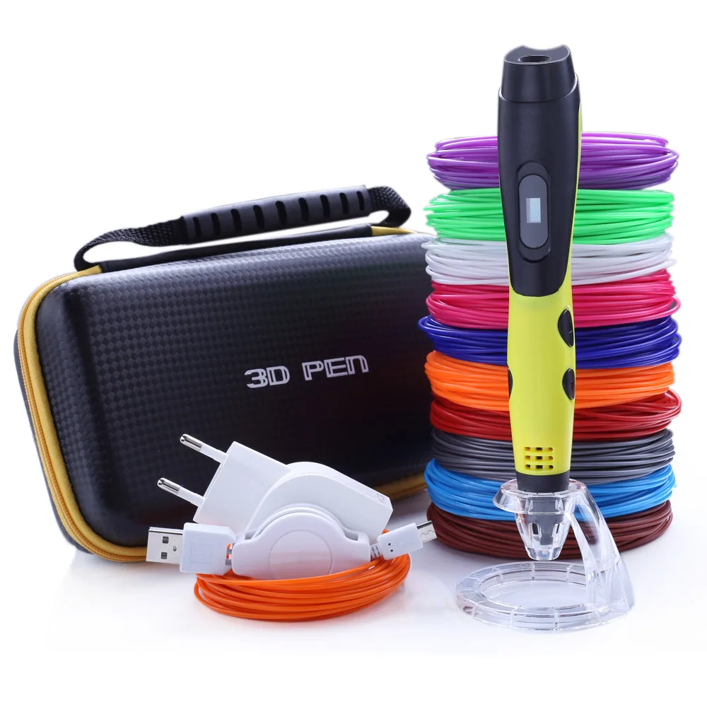 Original Model 3D Pen With 20 Color ABS Filament Plastic 3 D Printing Pens Creative Toy Birthday Gift For Kids Design Drawing . |