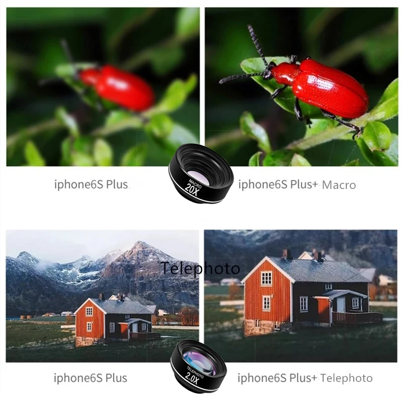 Высококачественный комплект объективов для камеры телефона 4 в 1 Рыбий глаз