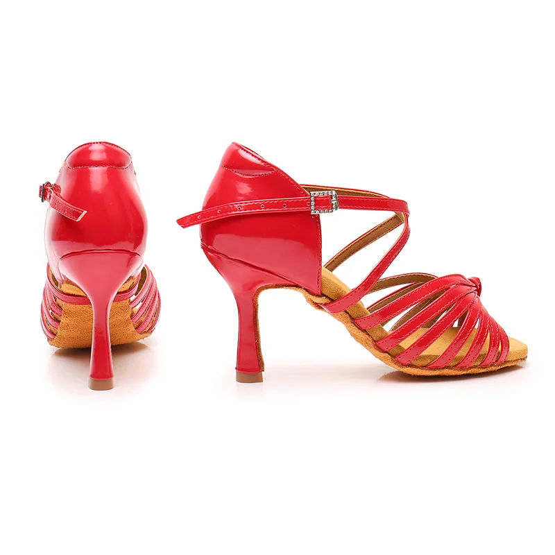 New Arrivals Shoes For Women Latin Dance Practice Performance Ballroom Salsa Dancing Shoes Red Gold Silver Colorful Dance Shoes