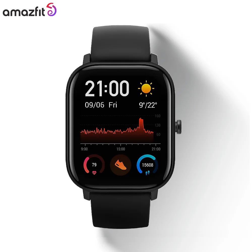  Смарт-часы Amazfit GTS, водостойкие, 5 АТМ, 14 дней без подзарядки 