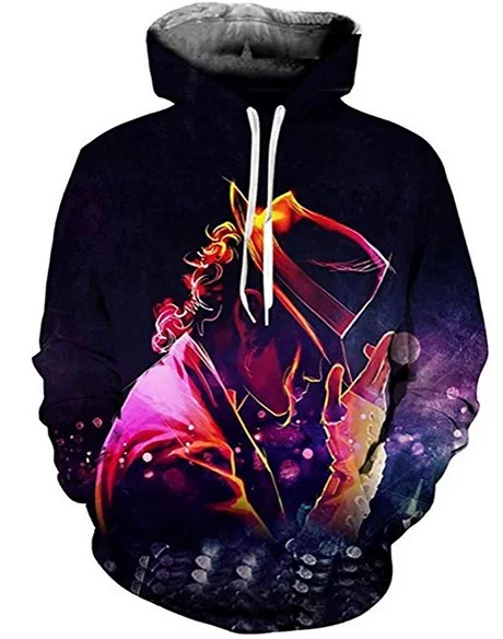 Черная Толстовка с 3D рисунком для мужчин и женщин новинка Модный пуловер на