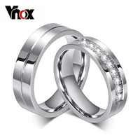 vnox cz wedding band engagement rings for couples women men 316l stainless steel lovers personalized anniversary gift