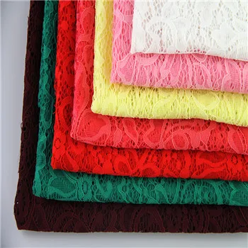 Кружевное платье с цветочным узором Ткань для свадебного платья Изготовленная