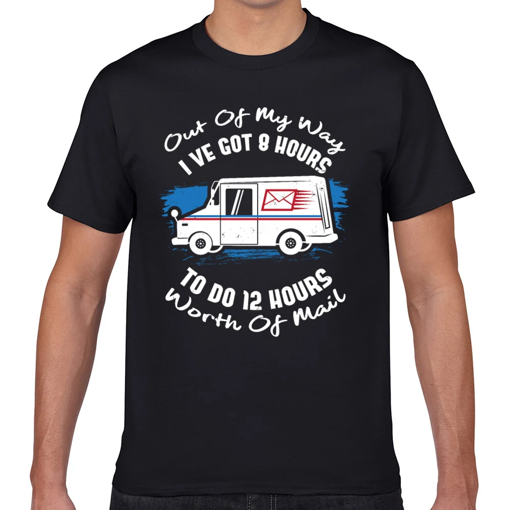 Топы Футболка Для мужчин почтового работника часов стоит отправления в стиле хип