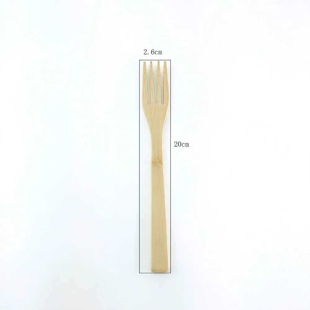 Деревянная вилка бамбуковая кухонная утварь портативная многоразовая посуда