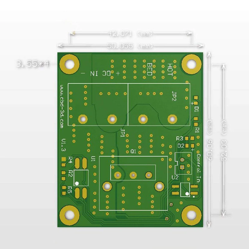 Expansion Power Board Heating Controller 3D Printer Hot Bed MOSFET High Current Load Module 25A 12V or 24V for Parts | Компьютеры и