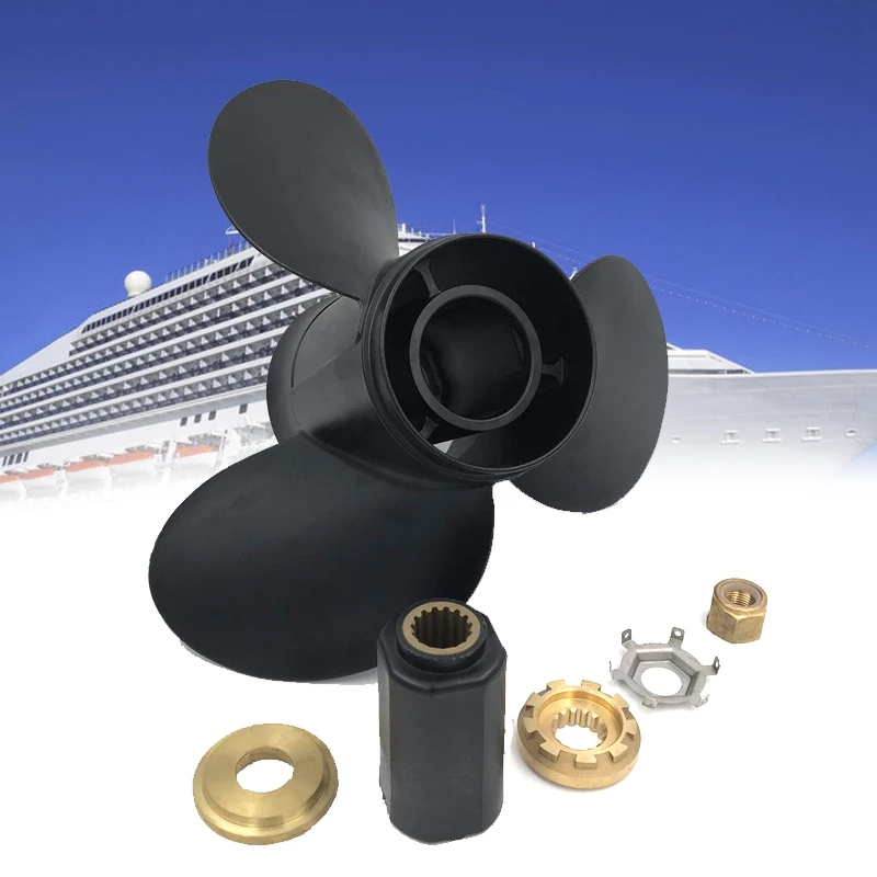 Черный подвесной моторчик с пропеллером из алюминиевого сплава 13X19 для Mercury 40-140HP
