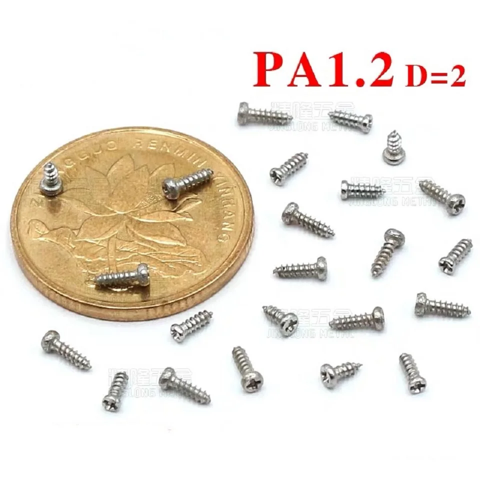 

1000pcs/lot PA1.2X3/3.5/4 GB845 Stainless steel phillips pan / round head self tapping screw