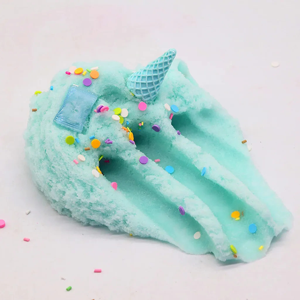 

60ml Cotton Candy Cloud Ice Creamcone Slime Swirl Scented-Clay Toy Squeeze Squishies Toy Scented Stress Relief Toys Gift for Kid