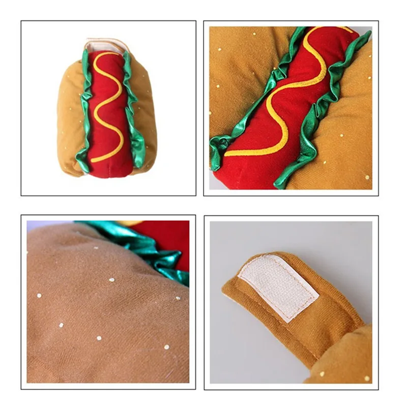 Смешная одежда для собак и кошек костюм косплея хот догов гамбургеров щенков