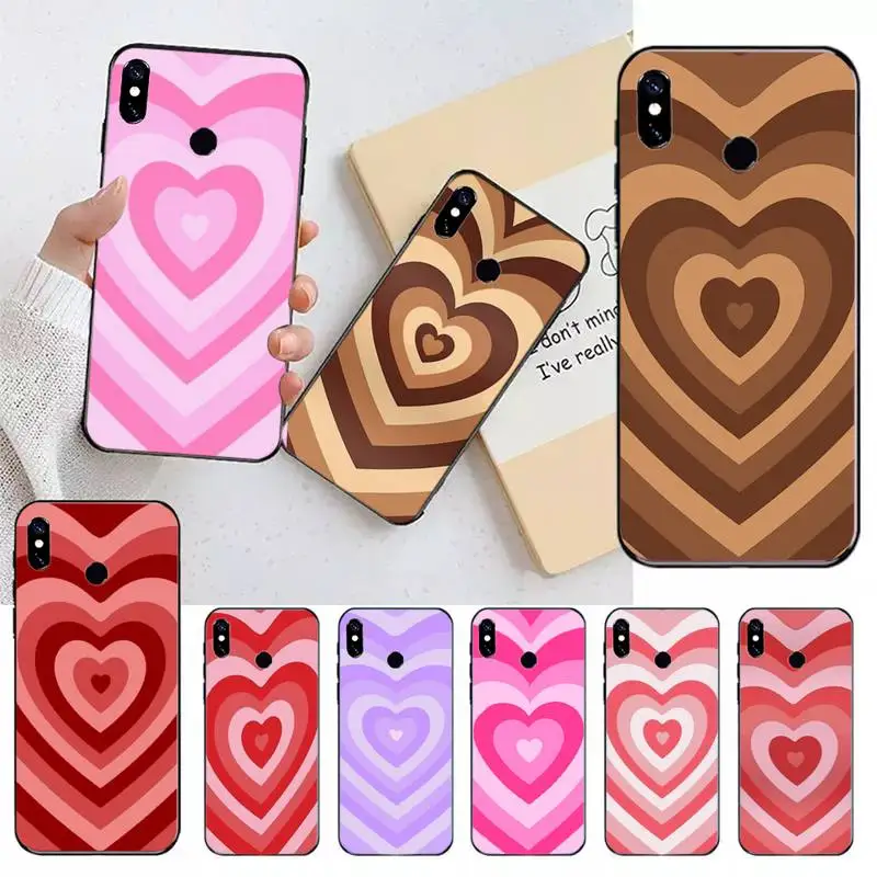 

Heart Circle Latte Love Coffee Heart Phone Case For Xiaomi Redmi note 7 8 9 t max3 s 10 pro lite Luxury brand shell funda coque