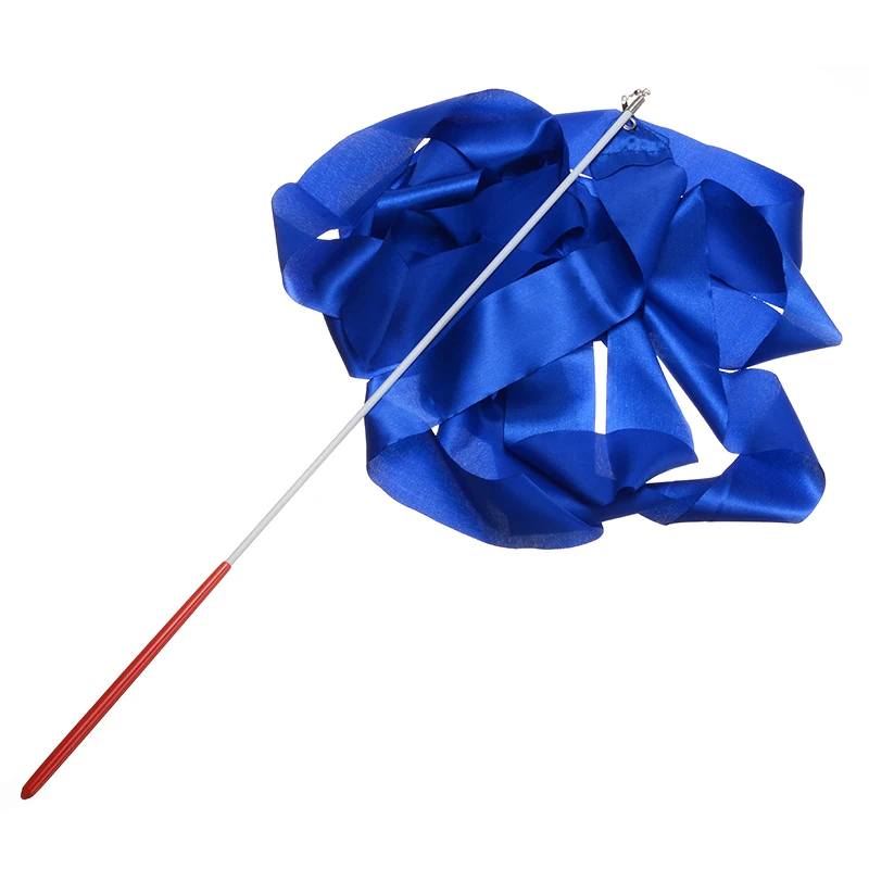 Разноцветная лента для танцев в тренажерном зале 4 м на палочке ритмичная