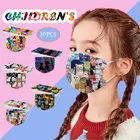 50 шт.упак. новая милая детская одноразовая маска с принтом кошки Персонализированная одноразовая Пылезащитная и дышащая трехслойная маска