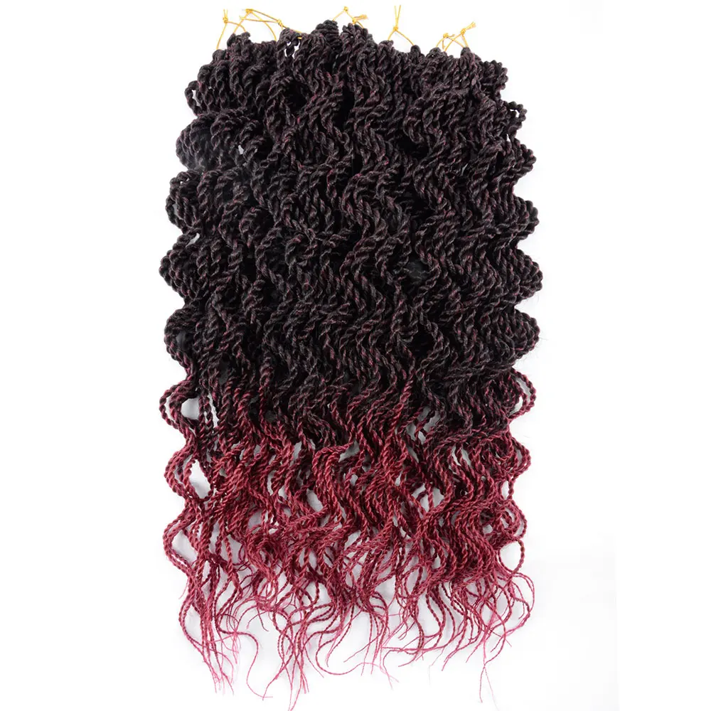 18 дюймовые волнистые Сенегальские крученые крючком волосы кудрявые концы для