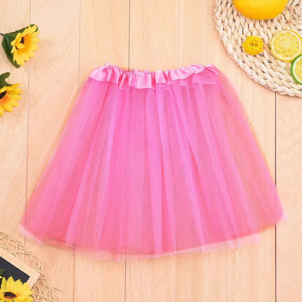 Girls Kids Baby Skirits Dance Solid Elastic Tutu Skirt Pettiskirt Ballet Fancy Costume Sweet And Casual | Мать и ребенок