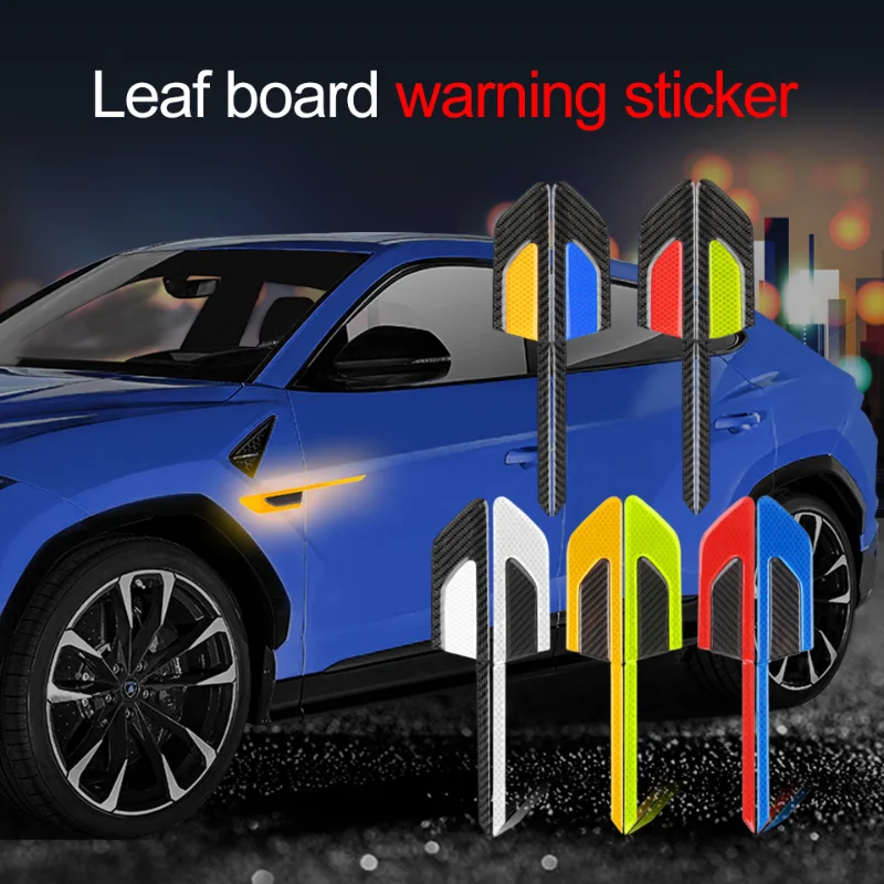 

Fender Reflective Sticker Anti-collision Warning Side Standard Modified Car Sticker Reflective Real Carbon Fiber Sticer