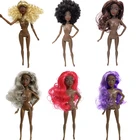 Аксессуары для кукольного домика 12 дюймов, Обнаженная кукла ручной работы, американская, африканская кукла