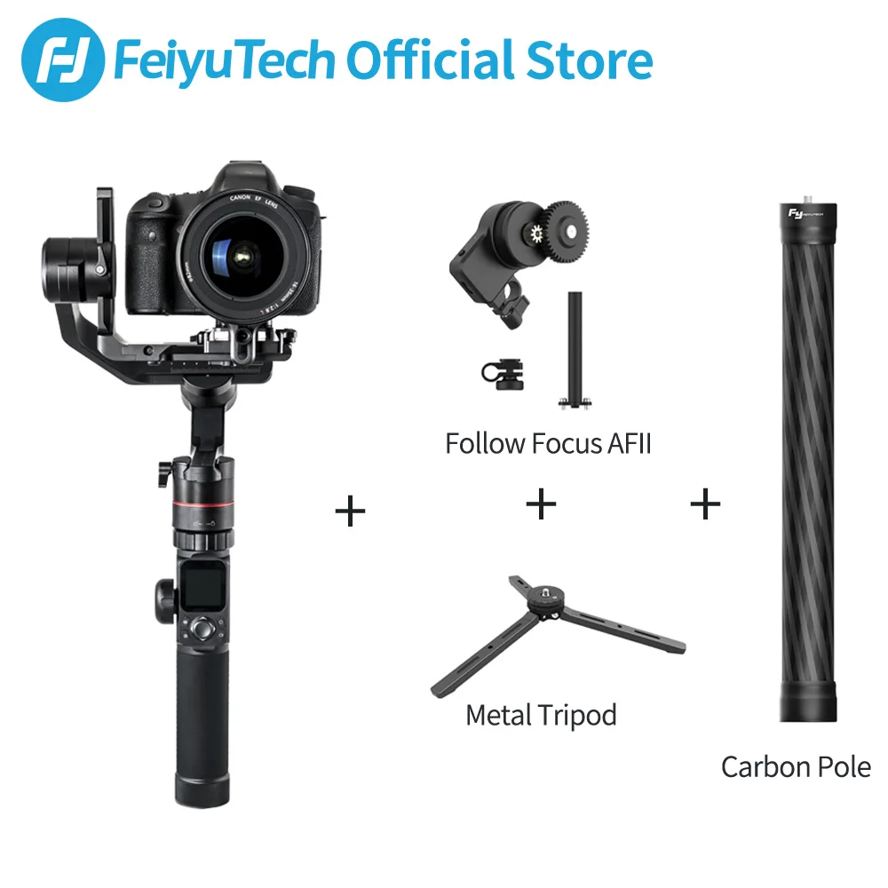AK4000 FeiyuTech AK4000 3-осевой Камера DSLR ручной карданный стабилизатор 4 кг грузоподъемность с лампой накаливания для непрерывного изменения фокусировки Управление для Canon Panasonic SONY - Цвет: AK4000
