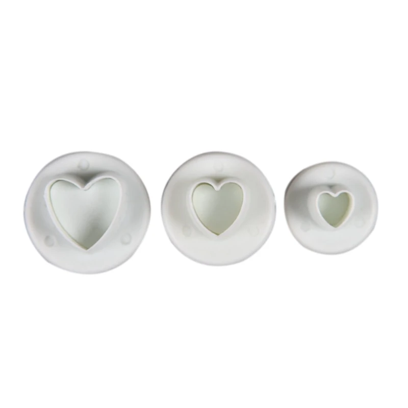 New Set of 3 Sugarcraft Heart Plunger Cutter by | Дом и сад