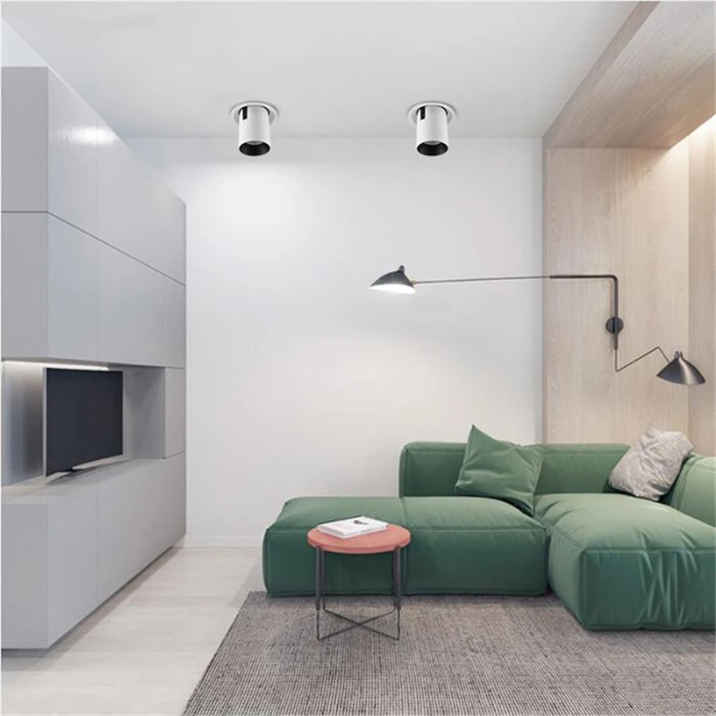 Натяжной светодиодный потолочный светильник с регулируемой яркостью cob 15 Вт