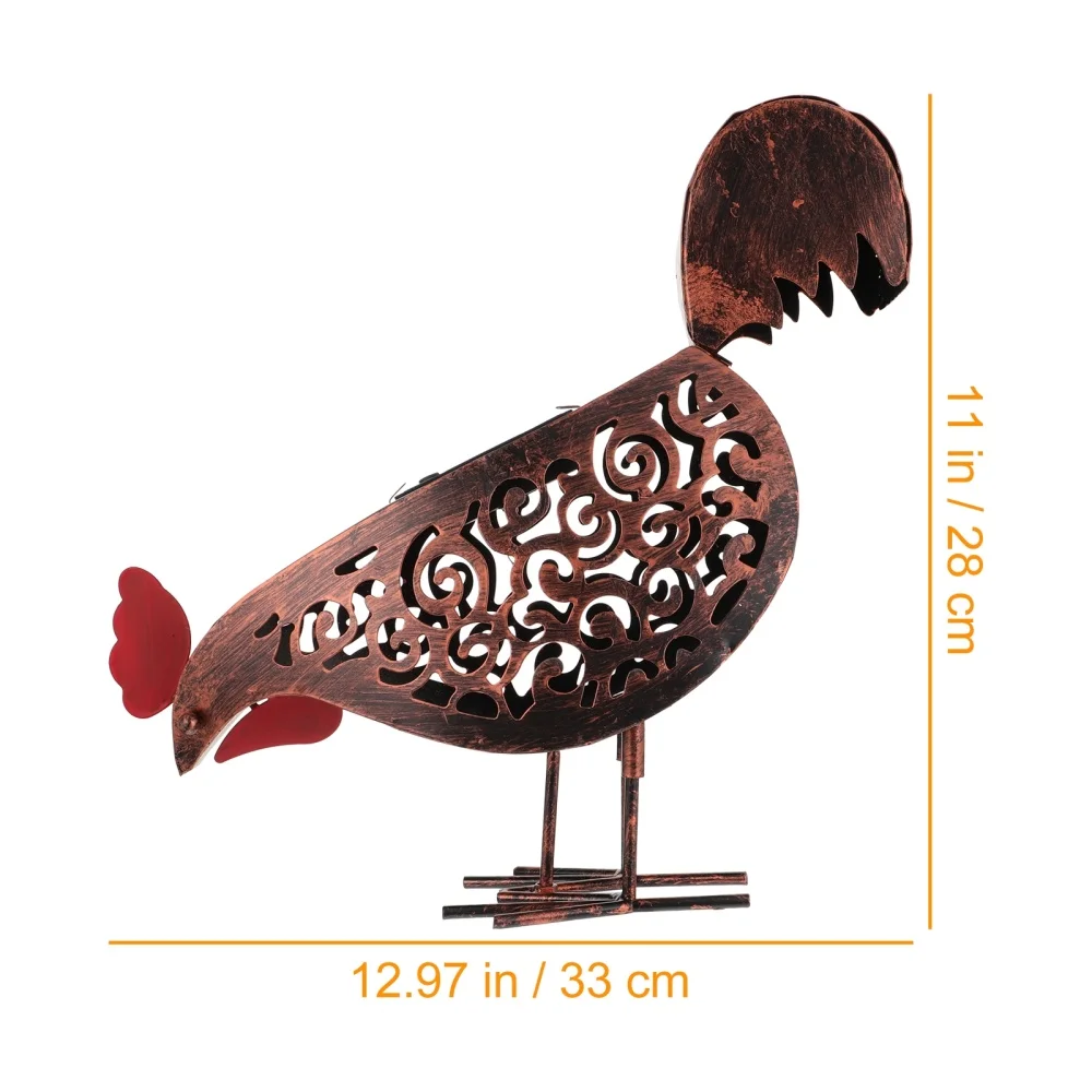 

1pc Creative Rooster Design Outdoor Solar Light Waterproof Garden Decorative Lamp
