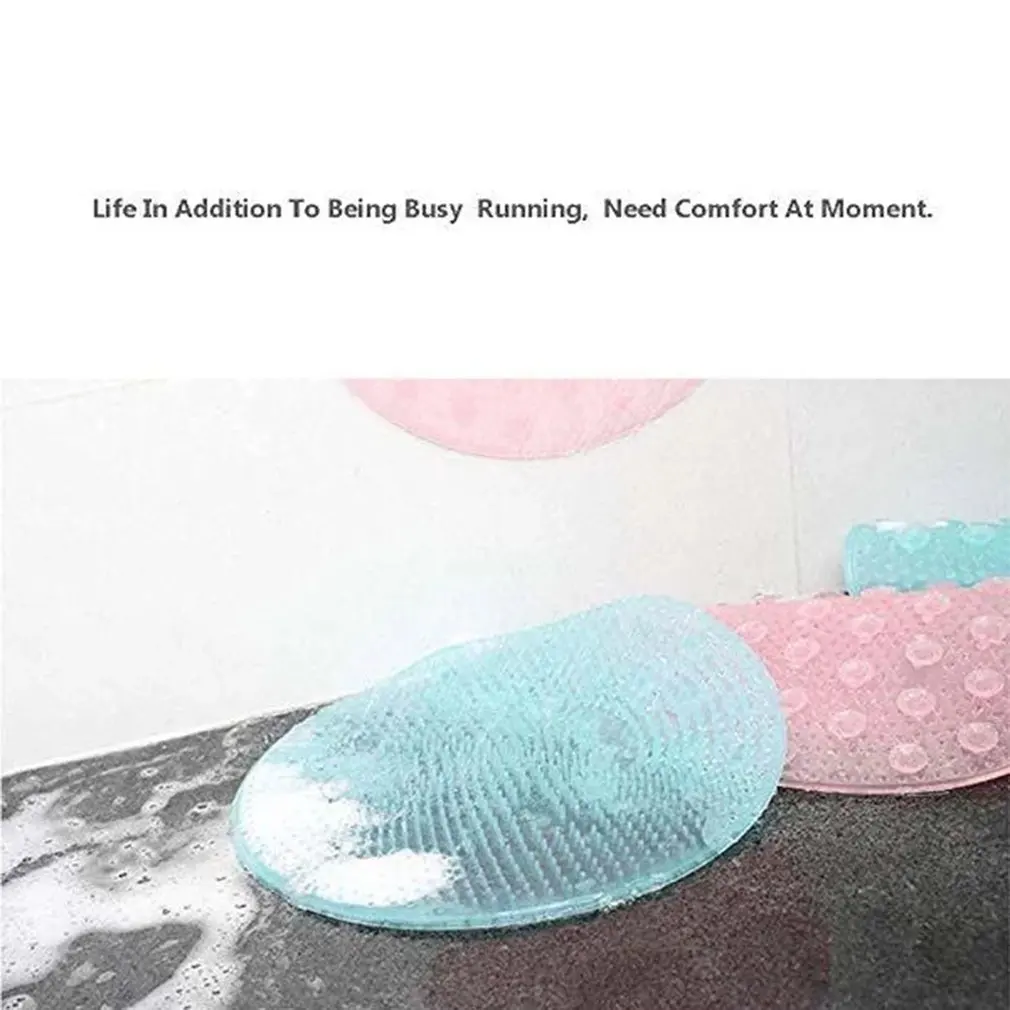 Silicone Lazy Wash Foot Bath Artifact Back Massage Cushion Sole To The Dead Skin Brush Bathroom Suction Cup Mat | Дом и сад