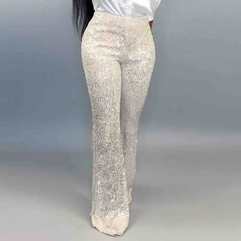 Кальсоны длинные брюки женские с высокой талией Элегантные 2019 черные белые