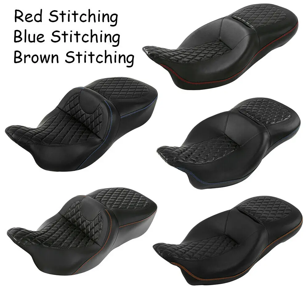 

Motorcycle Rider Driver Passenger Seat For Harley Touring Road King Street Glide FLHX 09-20