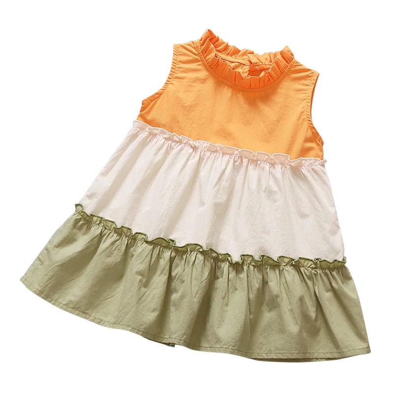 

Ruffles Summer Dress for Toddler Little Girls Flying Sleeve Costumes Kids Soft Cool Casual Clothes Infant 2020 New Fashion Style