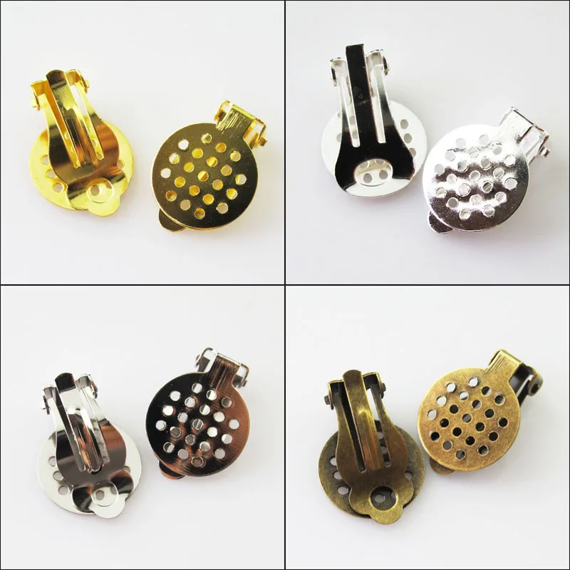 24 шт. сетки на плоской подошве Накладка для эскаватора с зажимом серьги DIY цвета: