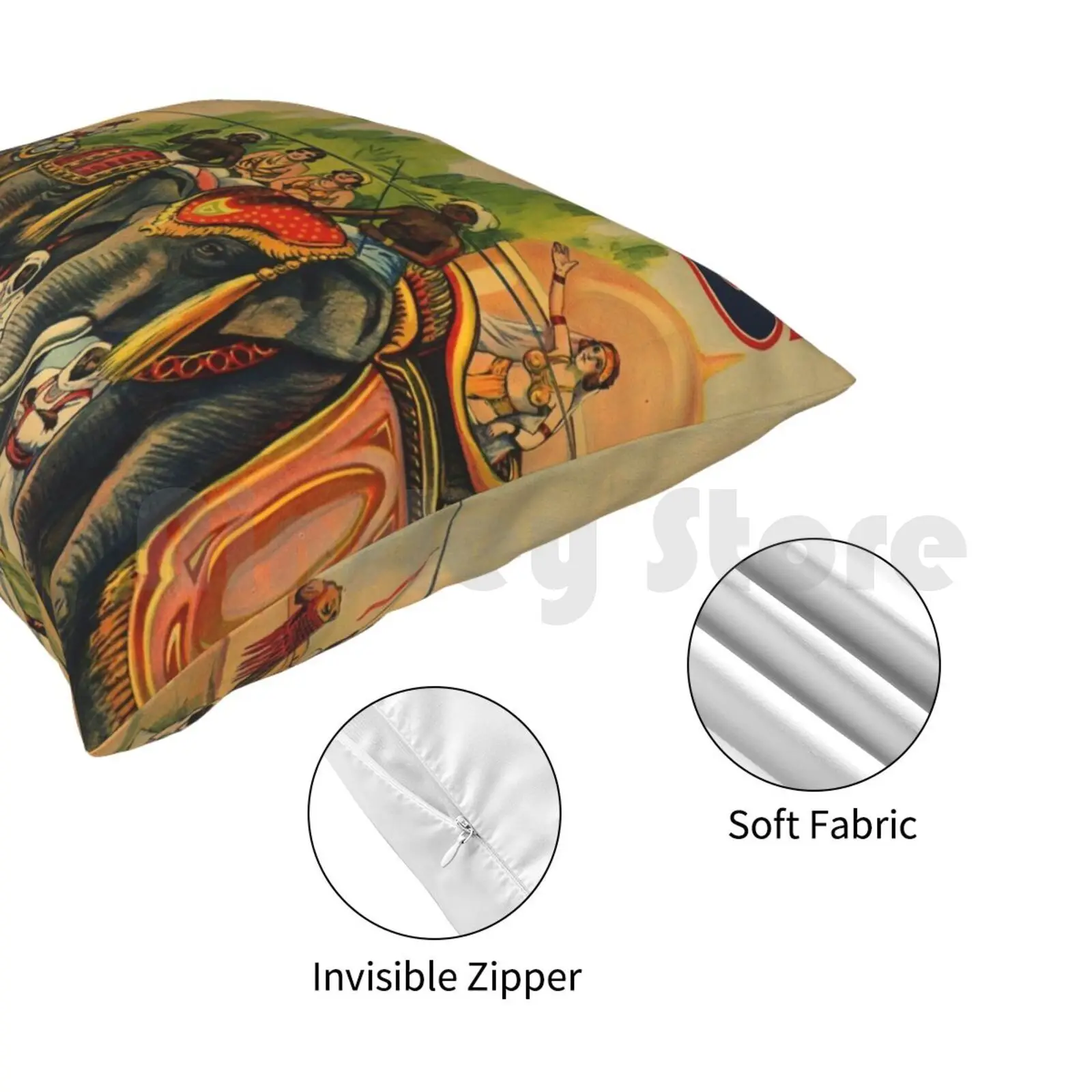 Винтажный цирковый постер-цирковая Подушка Hagenbeck Wallace картинка для дома мягкая