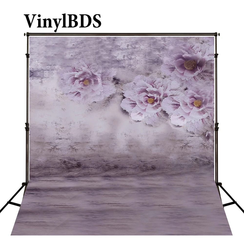 

VinylBDS Photography 10x10ft Flower Backdrop Photocall Wedding Pastel Pink Background Scenic Backdrops for Newborn Shoot