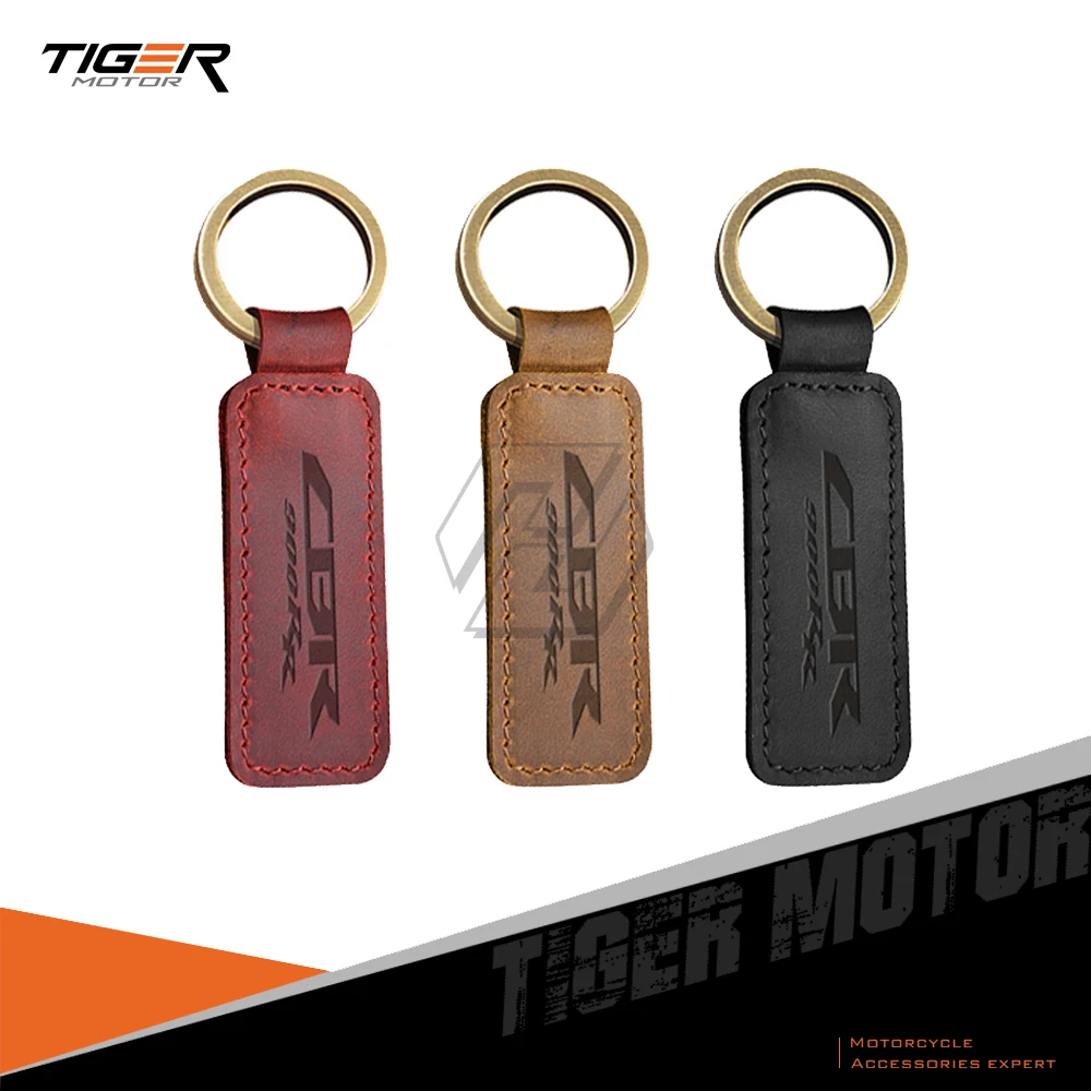 

For Honda CBR900RR CBR 900RR Motorcycle Keychain Cowhide Key Ring
