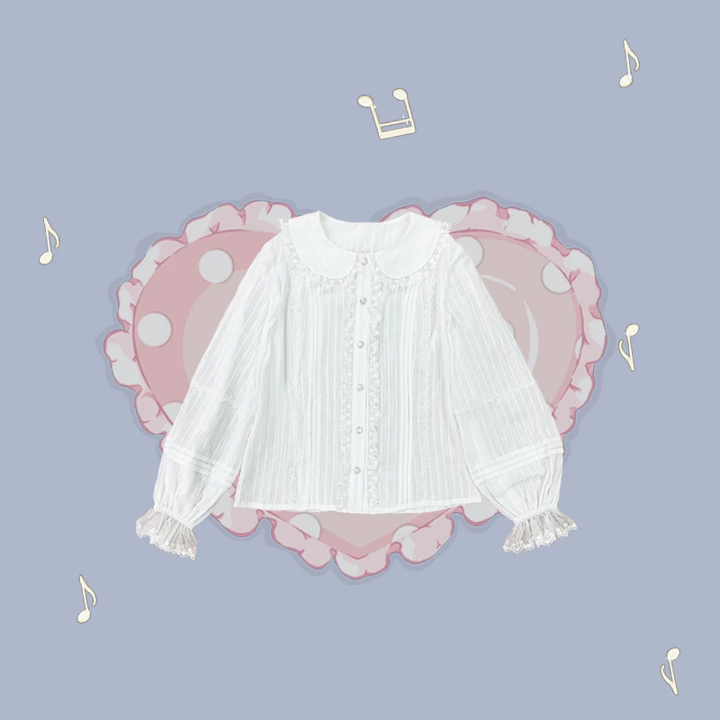 

Женская свободная рубашка с воротником «Питер Пэн», белая рубашка в викторианском стиле, в готическом стиле