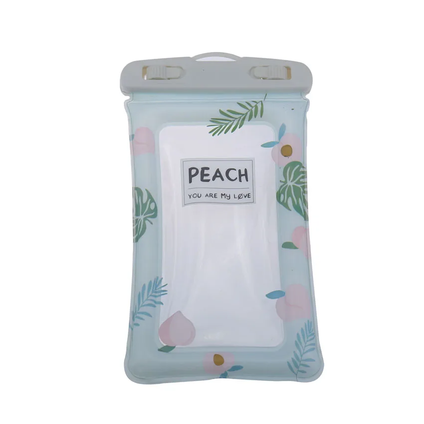 Blue Peach YuXi Универсальный прозрачный чехол для мобильного телефона водонепроницаемый ПВХ чехол для мобильного телефона для плавания Дайвинг водный спортивный чехол для телефона сумка - Цвет: Blue Peach